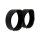 Recessed trim rings with visor. 4.5" spotlamp. Gloss black
