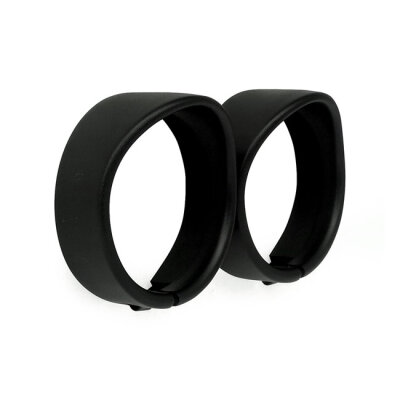 Recessed trim rings with visor. 4.5" spotlamp. Black wrinkle