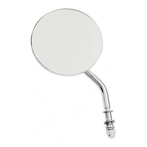 Steel 3" round mirror. Chrome, short stem