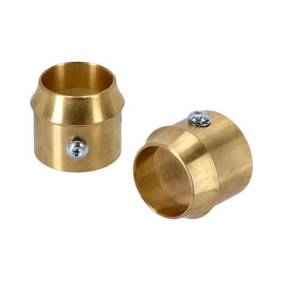 Paughco, Brass exhaust tip set. 2" Short curve