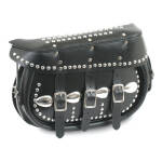 King saddlebags, black, studded