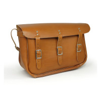 1936 Long Distance leather saddlebag set. Brown