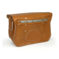 1936 Long Distance leather saddlebag set. Brown