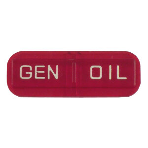 Replacement lens for 2-light (47-61 style) dash. Red