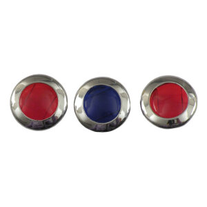 Replacement lens set, for 3-light (62-67) dash. Red &...