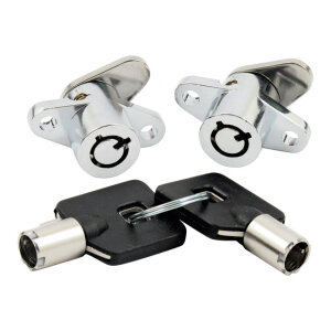 Lock set, saddlebags. Chrome
