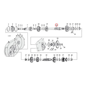 Transmission mainshaft XL