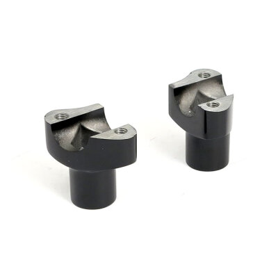OEM type style risers, non threaded. 2" rise. Black