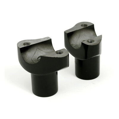 OEM type style risers, threaded. 2" rise. Black