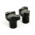 OEM type style risers, threaded. 2" rise. Black