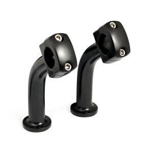 Domed Pullback riser set. 5" rise. Black