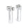 Forged aluminum risers straight, 4-1/2" rise. Chrome