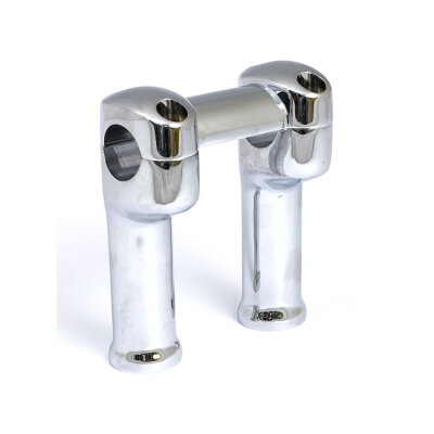 Grady riser set. 5" rise, for 1-1/4" bars. Chrome