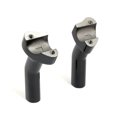OEM style pullback risers, no top clamp. 4.5" rise. Black