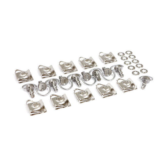 M6 quick-lock fastener set silver