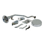 Early style trumpet horn kit. 12-volt. Chrome