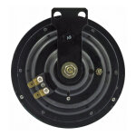 OEM style 5-1/2" springer horn. Chrome. 6-Volt