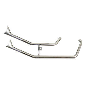 Paughco, Upswept Fishtail exhaust. Chrome