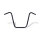 Apehanger handlebar, 16" rise, 1" black