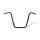 Apehanger handlebar, 16" rise, 1" black