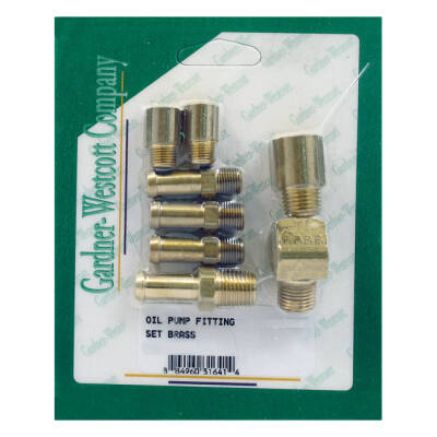 Gardner-Westcott, oil pump line fitting kit. Brass
