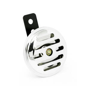 Custom mini-horn, 2.5"/ 65mm. 100 dB. Chrome slotted