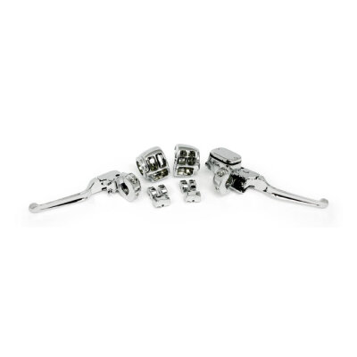 Handlebar control kit chrome 9/16" bore