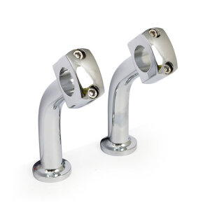 Domed Pullback riser set. 5" rise. Chrome