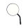 Steel 4" round mirror. Black, short stem