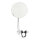 Round clamp-on style steel mirror, 4" with 5" stem