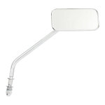 Small rectangular mirror. long stem, chrome