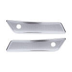 Vitys Design, Diamond saddlebag latch cover set. Chrome