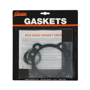 James, cylinder head & base gasket kit. 3-7/8"...