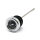 Oil tank dipstick with temperature gauge. Chrome black face