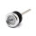 Oil tank dipstick with temperature gauge. Chrome white face