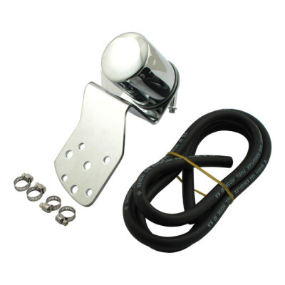 Jiffy-Mount spin-on oil filter kit. Chrome