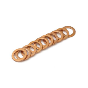 Goodridge brake line washers, 3/8" (10mm). Copper