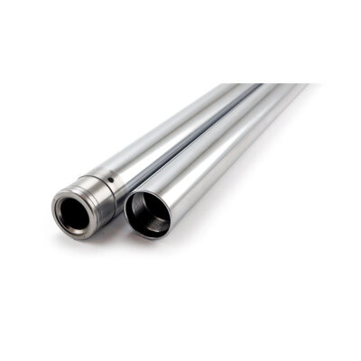 Fork tubes 39mm, 25-3/8". Show chrome