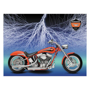 Paughco, Slash cut exhaust (38"). Chrome