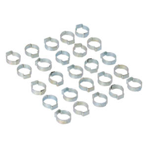 Crimp hose clamp, 11/16 (17.53mm) ID. Zinc