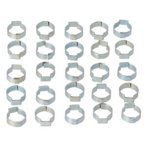 Crimp hose clamp, 11/16 (17.53mm) ID. Zinc