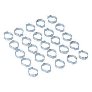 Crimp hose clamp, 13/16 (20.57mm) ID. Zinc