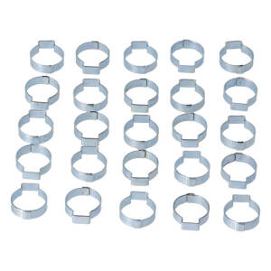 Crimp hose clamp, 13/16 (20.57mm) ID. Zinc