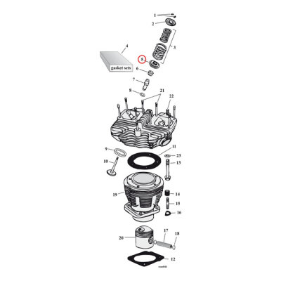 Lower valve spring collar set. steel. std