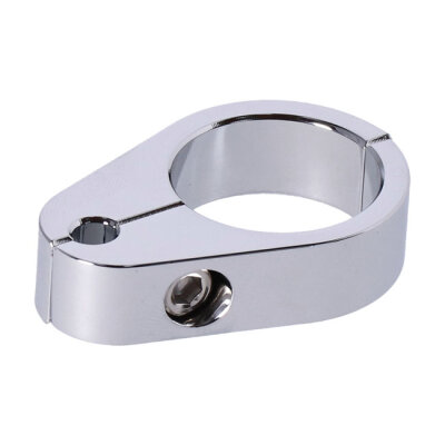 2-piece frame cable clamp. Throttle. Chrome