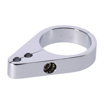 2-piece frame cable clamp. Throttle/Idle. Chrome