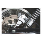 Brake caliper & bracket assembly, rear. Chrome