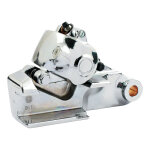 Brake caliper with bracket, rear. Chrome