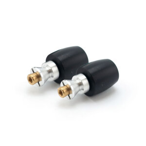 TRW, bar ends for 22mm steel handlebars. Black