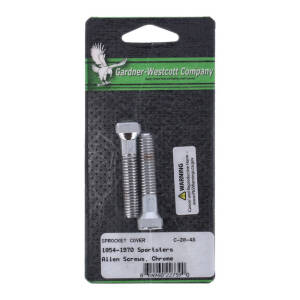 GW, sprocket cover mount kit. Chrome Allen head